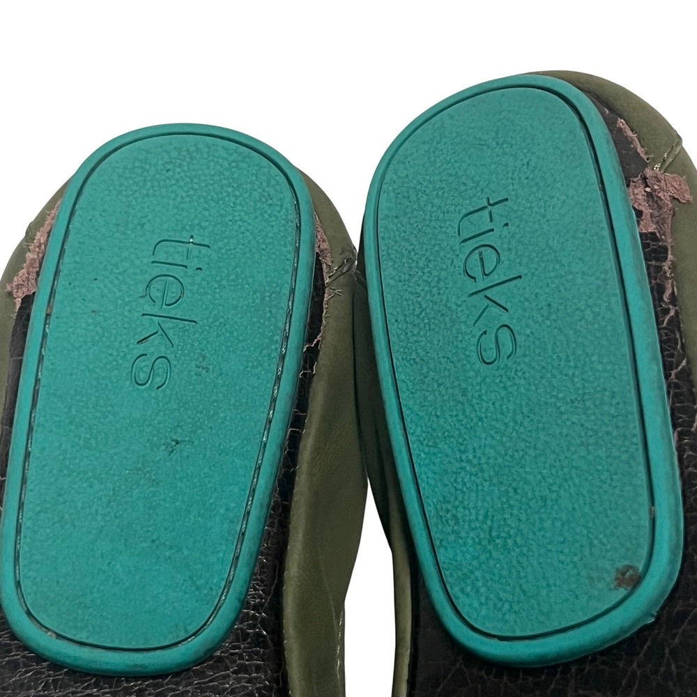 Tieks by Gavrieli Ballet Flats Womens 8 Olive Green Leather Foldable Round Toe - Picture 10 of 14